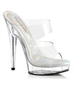 SULTRY-602 Plateau Pantolette - Transparent | Fabulicious