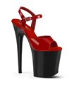 FLAMINGO-809 High Heels Sandalette - Rot/Schwarz | Pleaser
