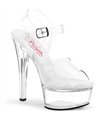 GLEAM-608 High Heels Sandalette - Transparent | Pleaser
