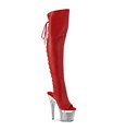 SPECTATOR-3019 Plateau Stiefel - Rot | Pleaser