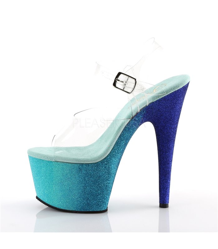 Plateau High Heels ADORE-708OMBRE - Aqua/Blau