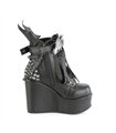 POISON-107 Plateau Stiefelette - Schwarz Matt  | DemoniaCult