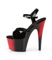 Plateau High Heels ADORE-709BR - Schwarz / Rot