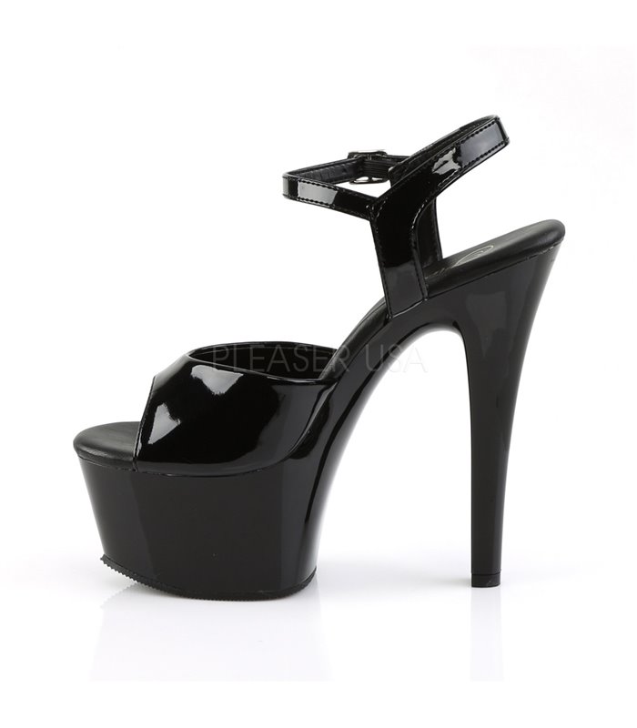 Plateau High Heels ASPIRE-609 - Lack Schwarz