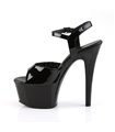 Plateau High Heels ASPIRE-609 - Lack Schwarz