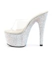 Plateau High Heels BEJEWELED-701DM - Silber