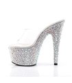 Plateau High Heels BEJEWELED-701MS - Silber