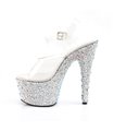 Plateau High Heels BEJEWELED-708MS - Silber