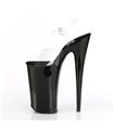 Extrem Plateau Heels BEYOND-008 - Klar/Schwarz