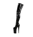 Extrem Plateau Heels BEYOND-4000 - Lack Schwarz