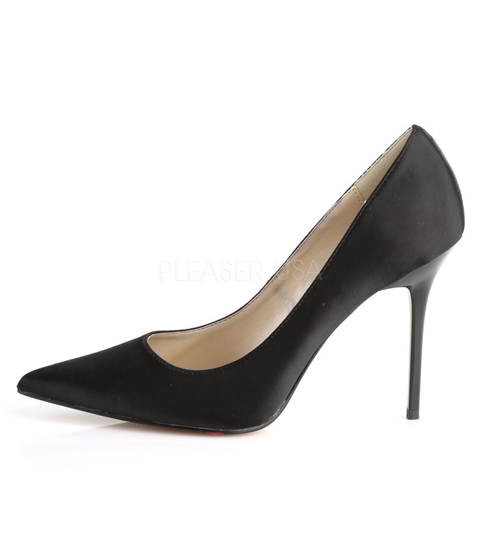 Stiletto Pumps CLASSIQUE-20 - Satin Schwarz