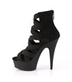 Plateau High Heels DELIGHT-600-24 - Schwarz