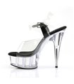 Plateau High Heels DELIGHT-608 - Klar/Schwarz