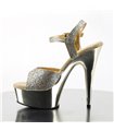 Plateau High Heels DELIGHT-609G - Gold Glitter