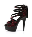 Plateau High Heels DELIGHT-678LC - Rot/Schwarz