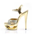 Plateau Sandalette ECLIPSE-619G - Gold/Gold Glitter