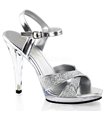 Plateau High Heels FLAIR-419G- Silber/Klar