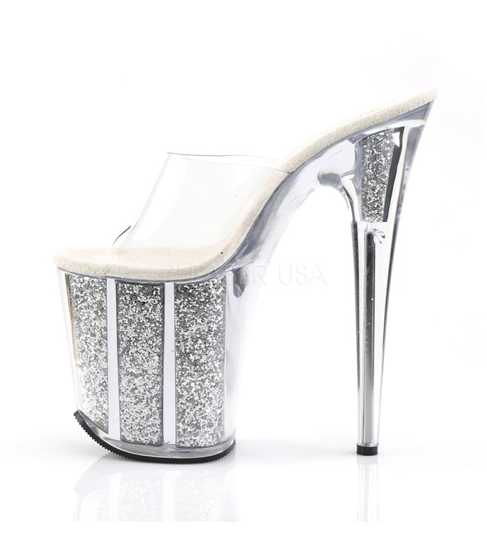 Extrem Plateau Heels FLAMINGO-801G - Silber