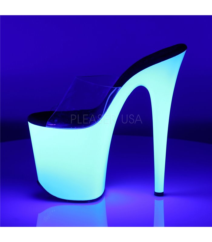 Plateau High Heels FLAMINGO-801UV - Neon Weiß