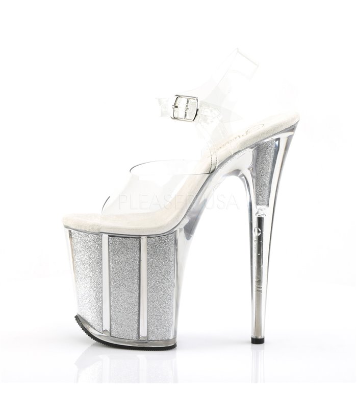 Extrem Plateau Heels FLAMINGO-808G - Silber