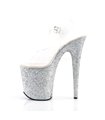 Extrem Plateau High Heels FLAMINGO-808LG - Silber