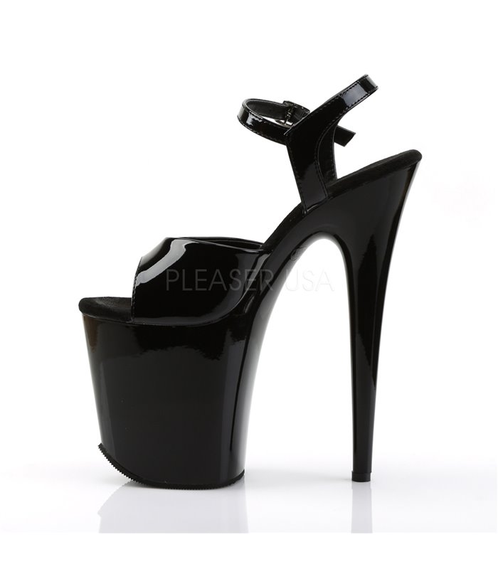 Extrem Plateau Heels FLAMINGO-809 - Lack Schwarz