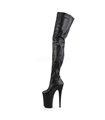 Extrem Plateau Heels INFINITY-4000 - PU Schwarz