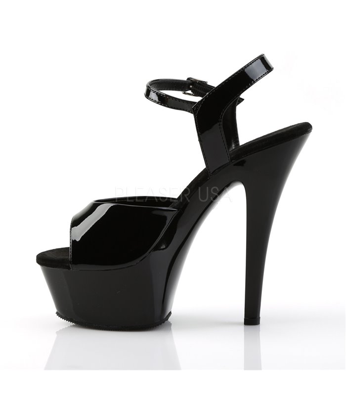 Plateau High Heels KISS-209 - Lack Schwarz