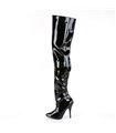 Overknee Stiefel SEDUCE-3010 - Lack Schwarz