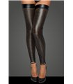 Lasercut Wetlook Stockings F236 - Black | Noir Handmade