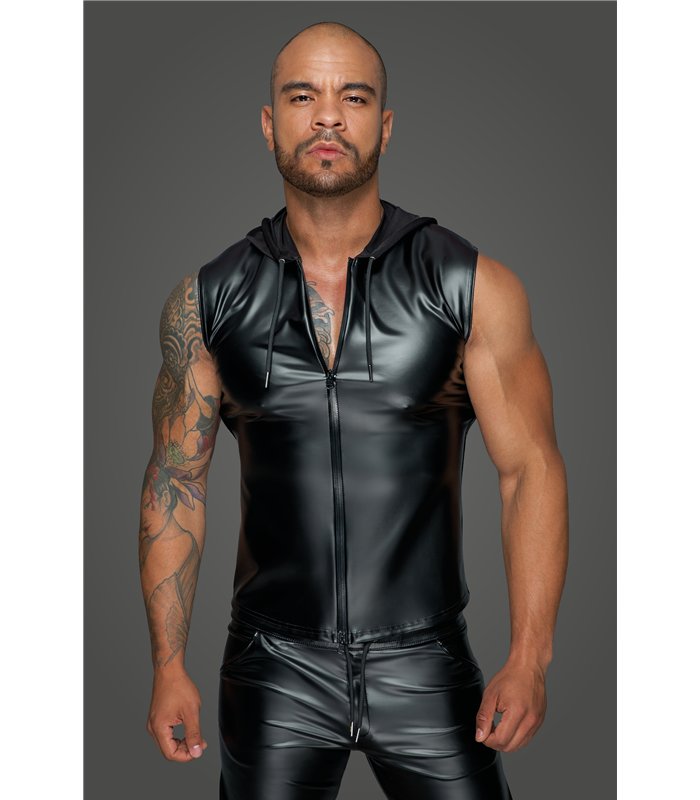 Hooded Shirt with 2-way zipper - 3XL