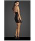 Short tulle dress, Powerwetlook inserts and corset binding - 3XL