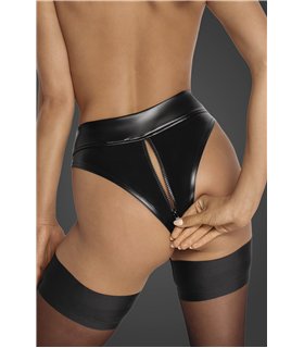 Powerwetlook waisted panties with 2 way zipper - 3XL Powerwetlook waisted panties with 2 way zipper - 3XL