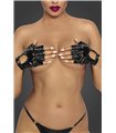 PVC fingerless gloves - ONE SIZE