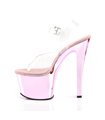 Plateau High Heels SKY-308 - Baby Pink Chrom