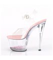 Plateau High Heels SKY-308WHG - Klar/Pink