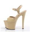 Plateau High Heels SKY-309 - Lack Creme