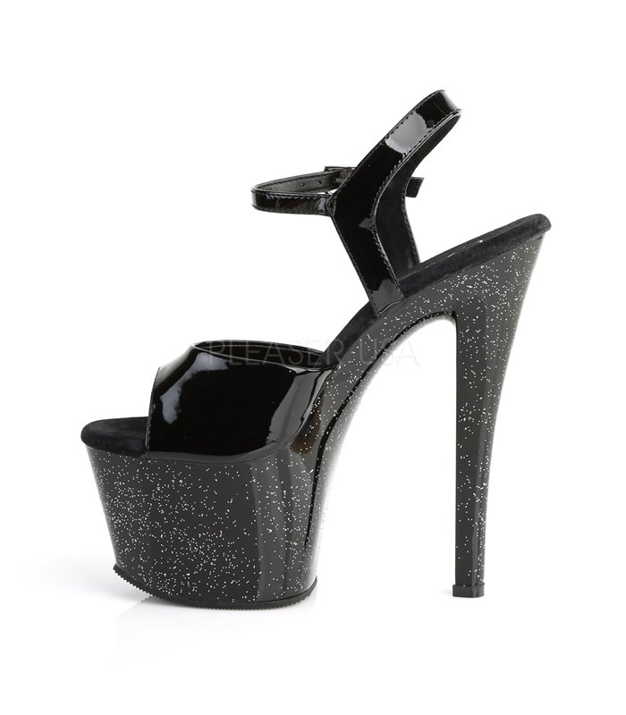 Stiletto High Heels SKY-309MG - Schwarz/Glitter