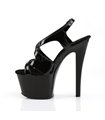 Plateau High Heels SKY-330 : Lack Schwarz