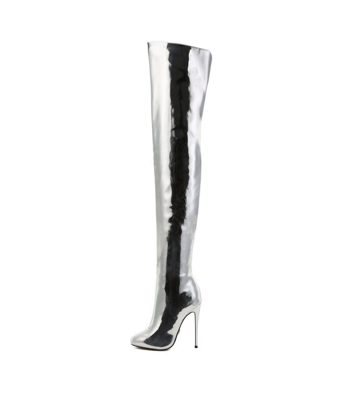 Giaro Overknees Belinda Liquid Silver