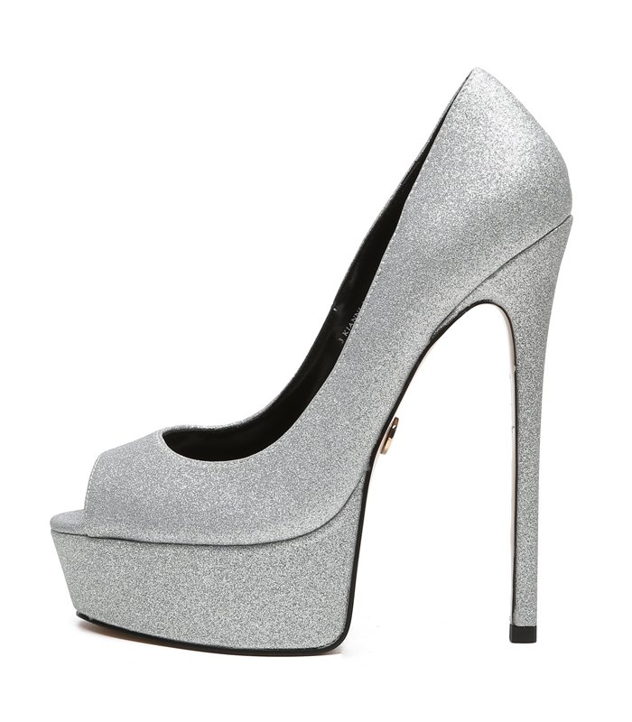 Giaro Pumps Kianni Silber Glitzer 