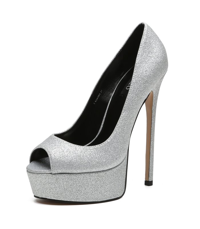 Giaro Pumps Kianni Silber Glitzer 