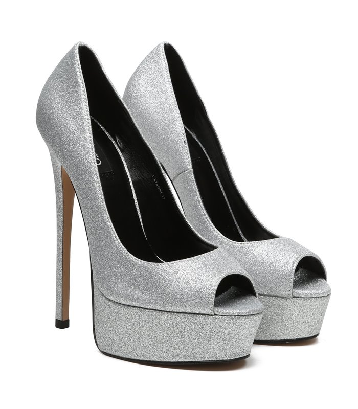 Giaro Pumps Kianni Silber Glitzer 