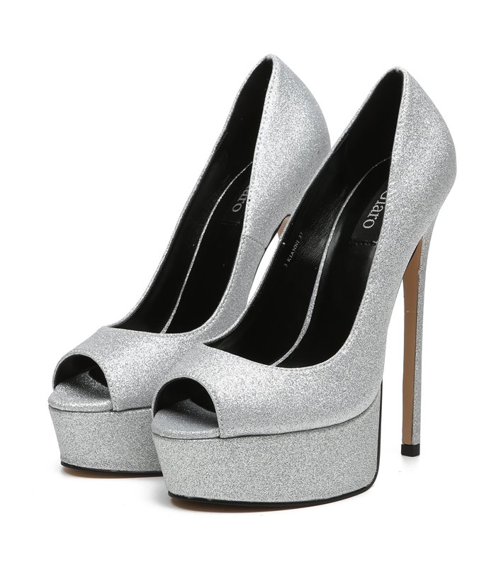 Giaro Pumps Kianni Silber Glitzer 