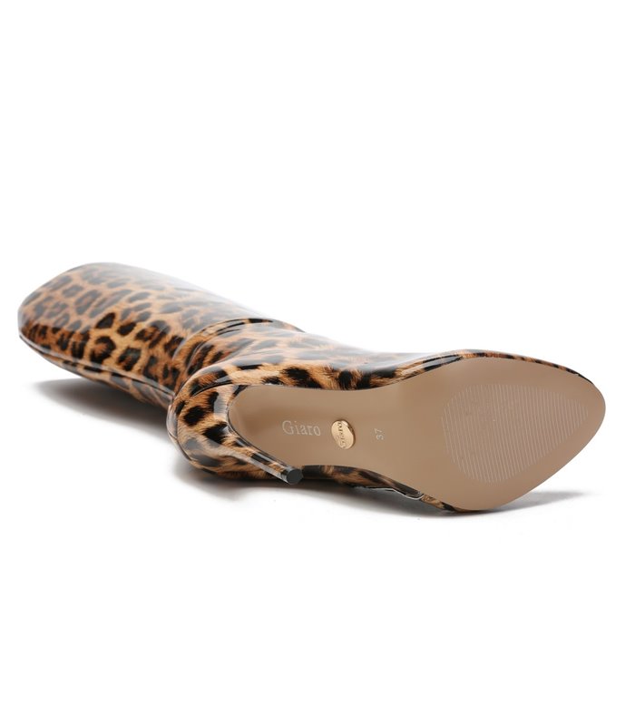 Giaro Stiefel Brandy Leopardenmuster Lack