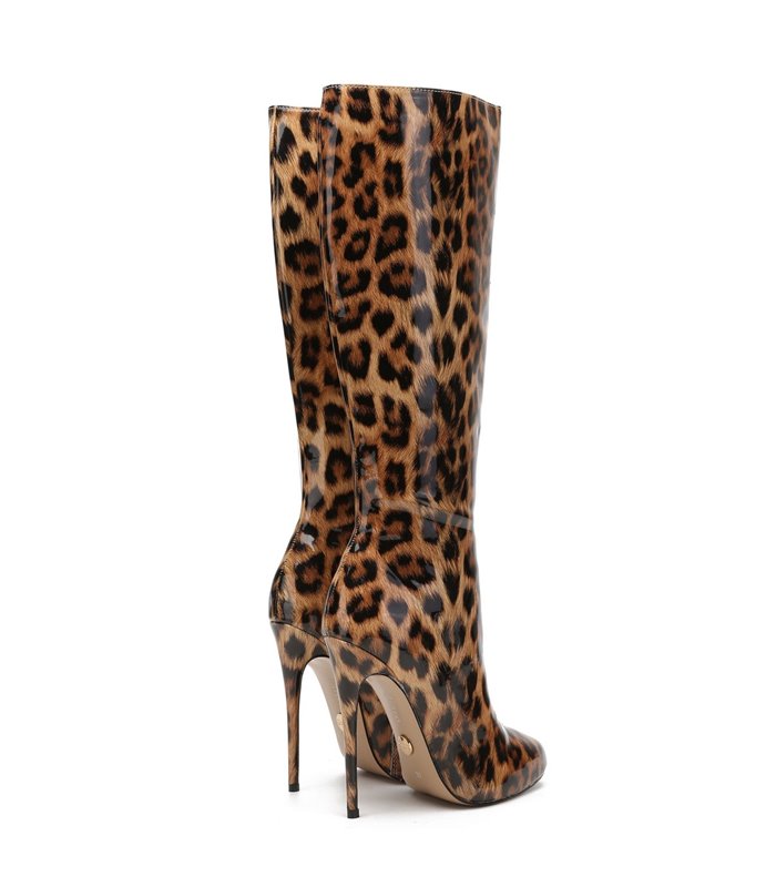 Giaro Stiefel Brandy Leopardenmuster Lack