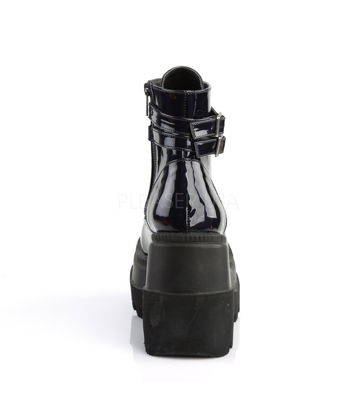 Demonia Plateau StiefelettenSHAKER-52 Schwarz