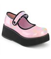 SPRITE-01  Plateau Schuhe - Pink Lack | Demonia