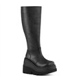 SHAKER-100WC Plateau Stiefel - Schwarz Matt | DemoniaCult