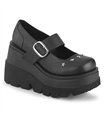 SHAKER-23 Plateau Schuhe- Schwarz Matt | Demonia
